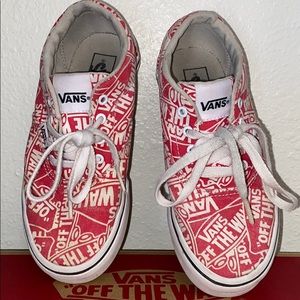 Red & white youth Vans